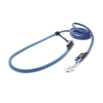 EASYLONG Hundeleine - L - 3m - blau mit roten Flecken